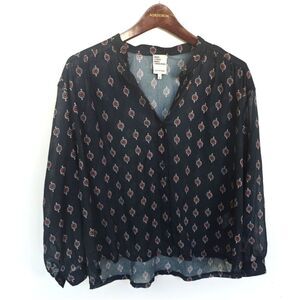 Sacrecoeur Black Shirt Sheer Lightweight Size Small